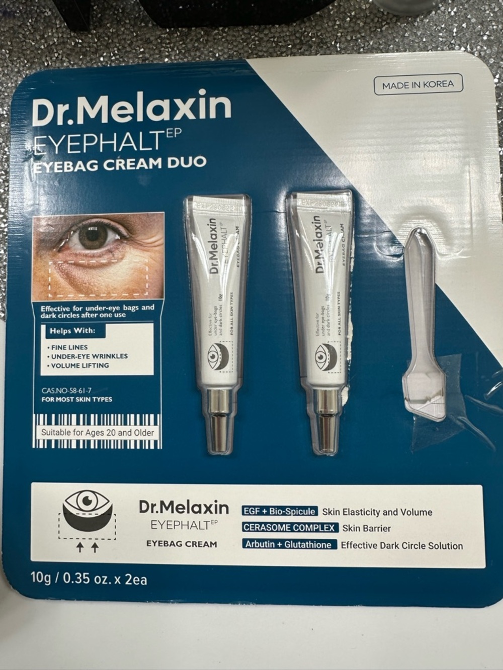 Dr. Melaxin Eyehalt Eyebag Cream Duo + spatula KOREAN Beauty